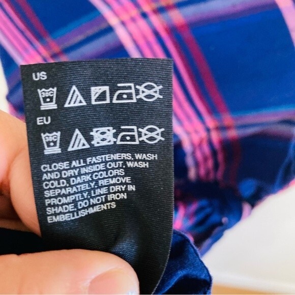 Tommy Hilfiger Plaid Polka Dot Cap Sleeve Dress in Girl’s Size 16 - Picture 10 of 10